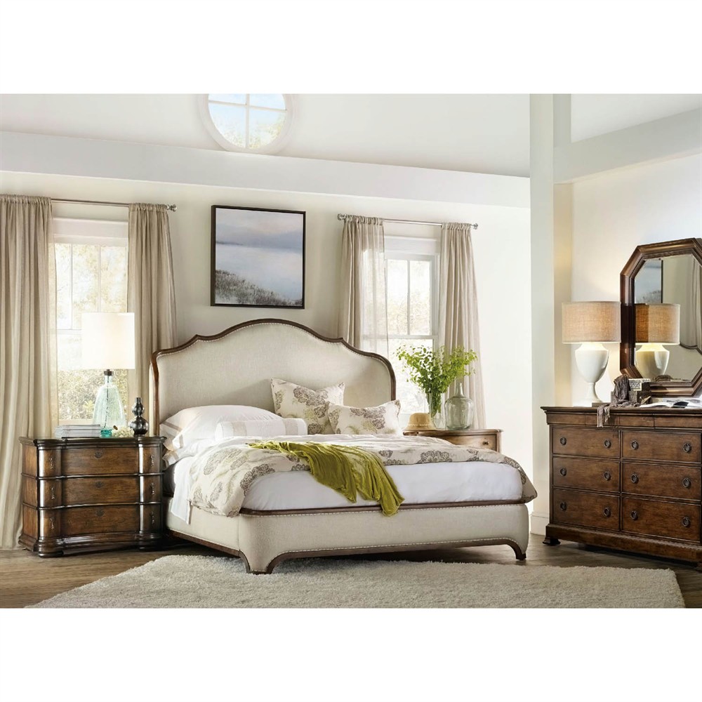 Alban Updated Traditional Dark Brown Pecan Wood Bachelor Chest|