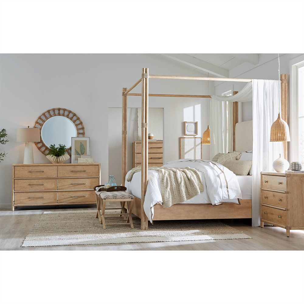 Nigel Coastal Beach Light Oak Double Dresser|