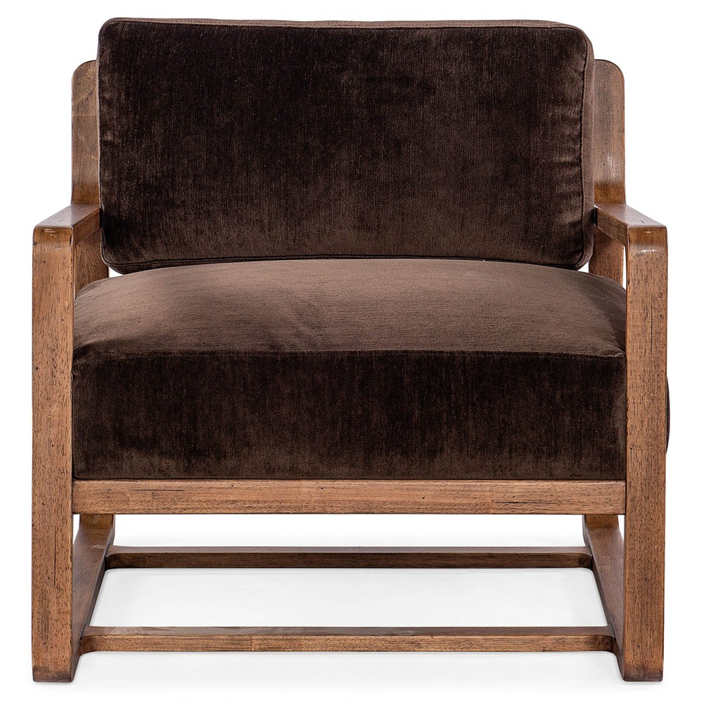 Miranda Modern Classic Brown Velvet Arm Chair|