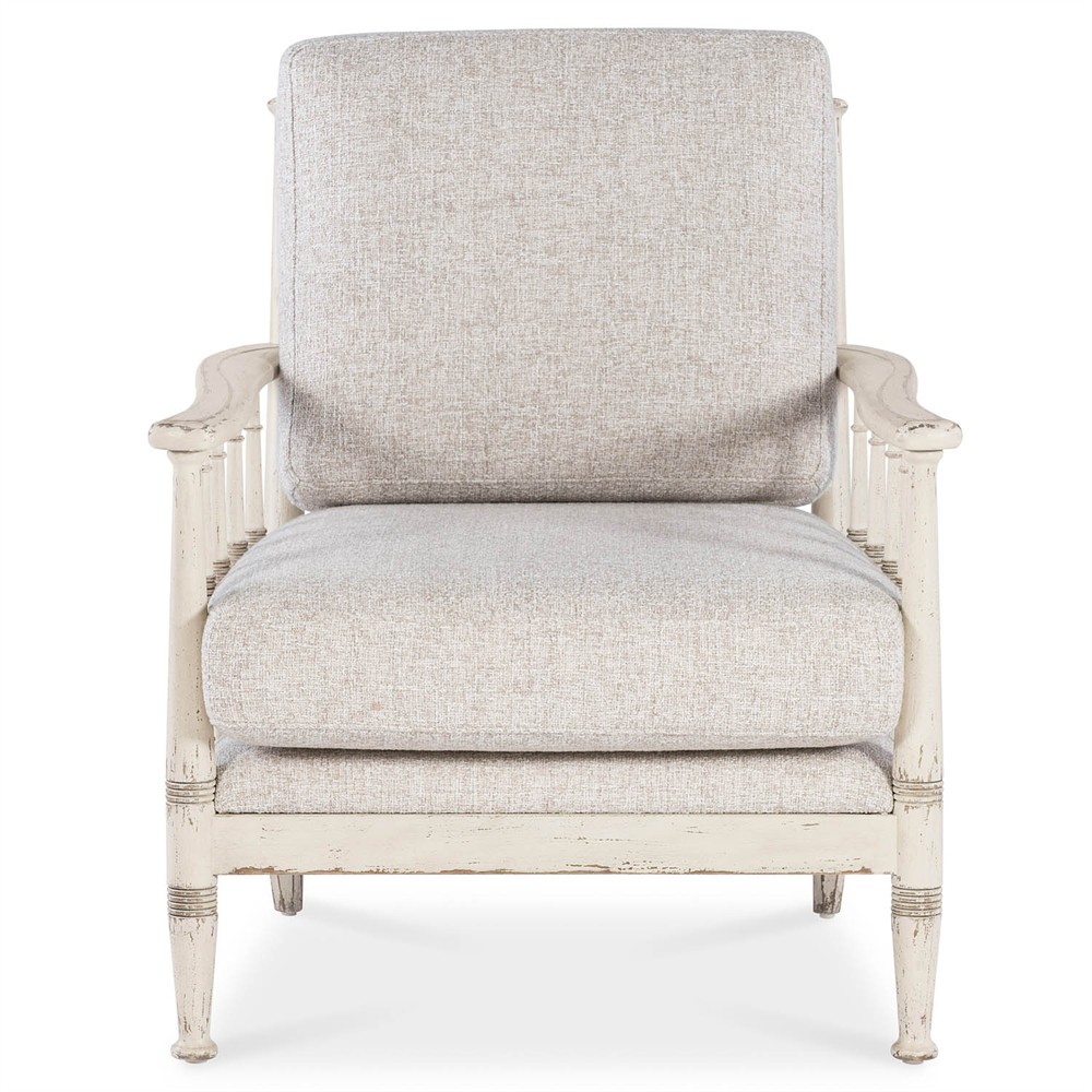 Selena Updated Traditional Beige Performance Cream Oak Arm Chair|
