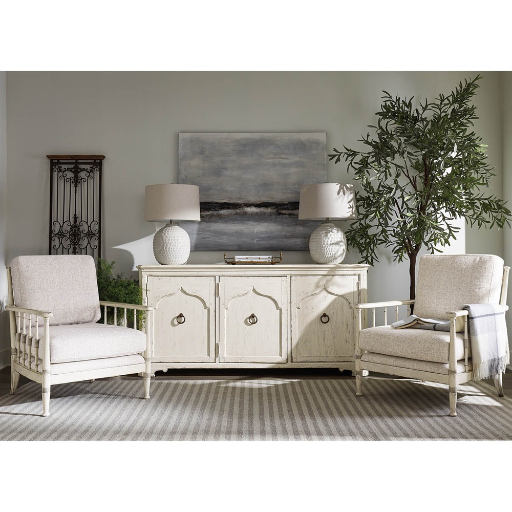 Selena Updated Traditional Beige Performance Cream Oak Arm Chair|