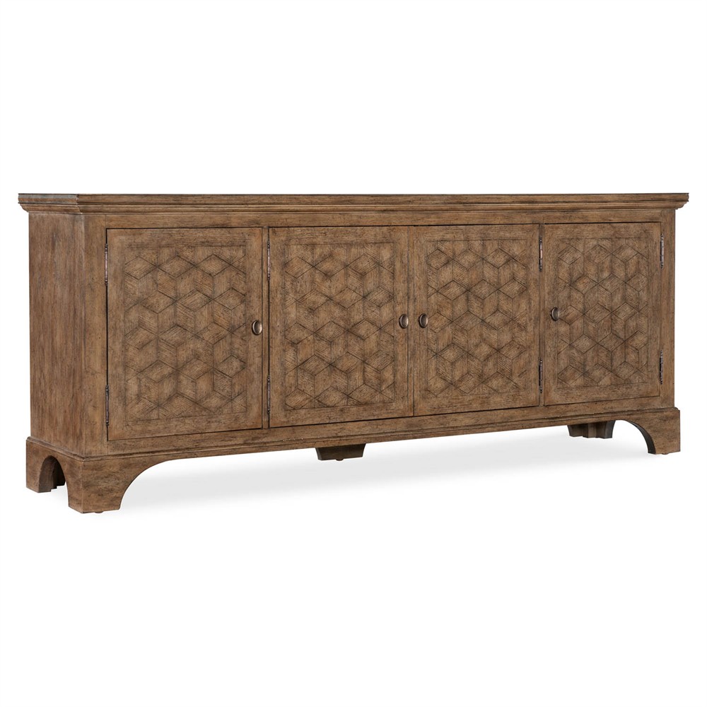 Asher Rustic Lodge Brown Oak Media Cabinet - 84"|