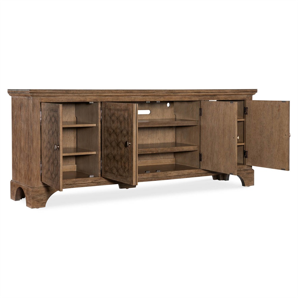 Asher Rustic Lodge Brown Oak Media Cabinet - 84"|