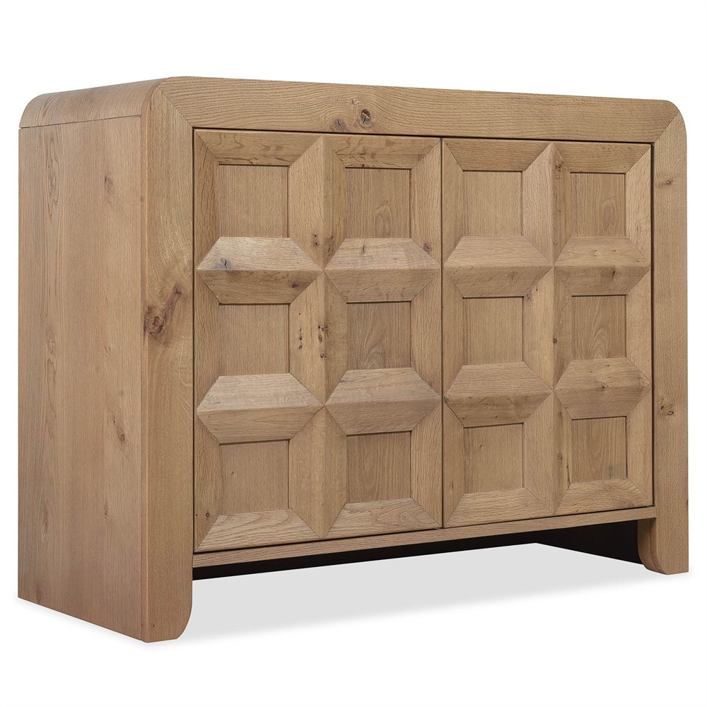 Kara Coastal Beach Brown Oak Media Cabinet - 42"|