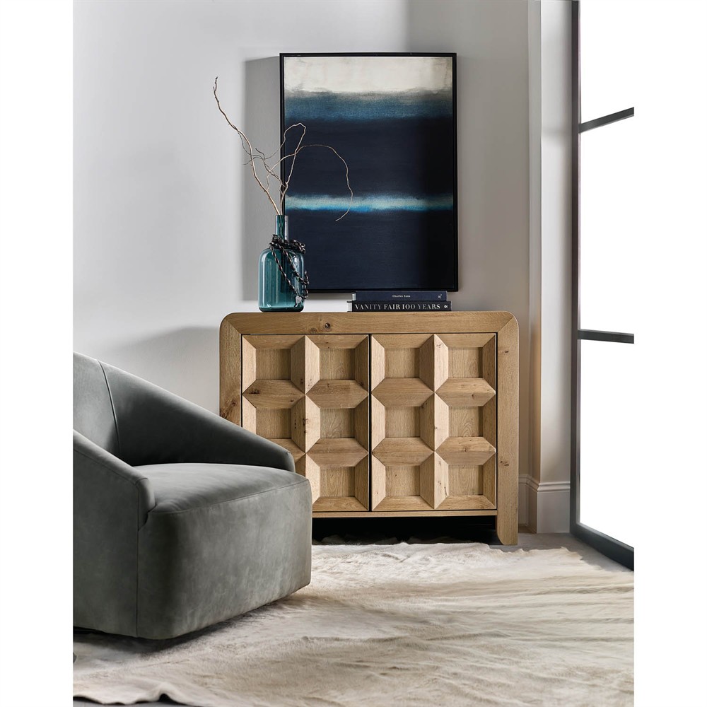 Kara Coastal Beach Brown Oak Media Cabinet - 42"|