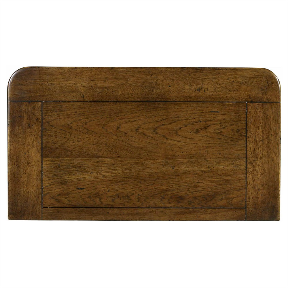 Alban Updated Traditional Dark Brown Pecan Wood Nightstand|