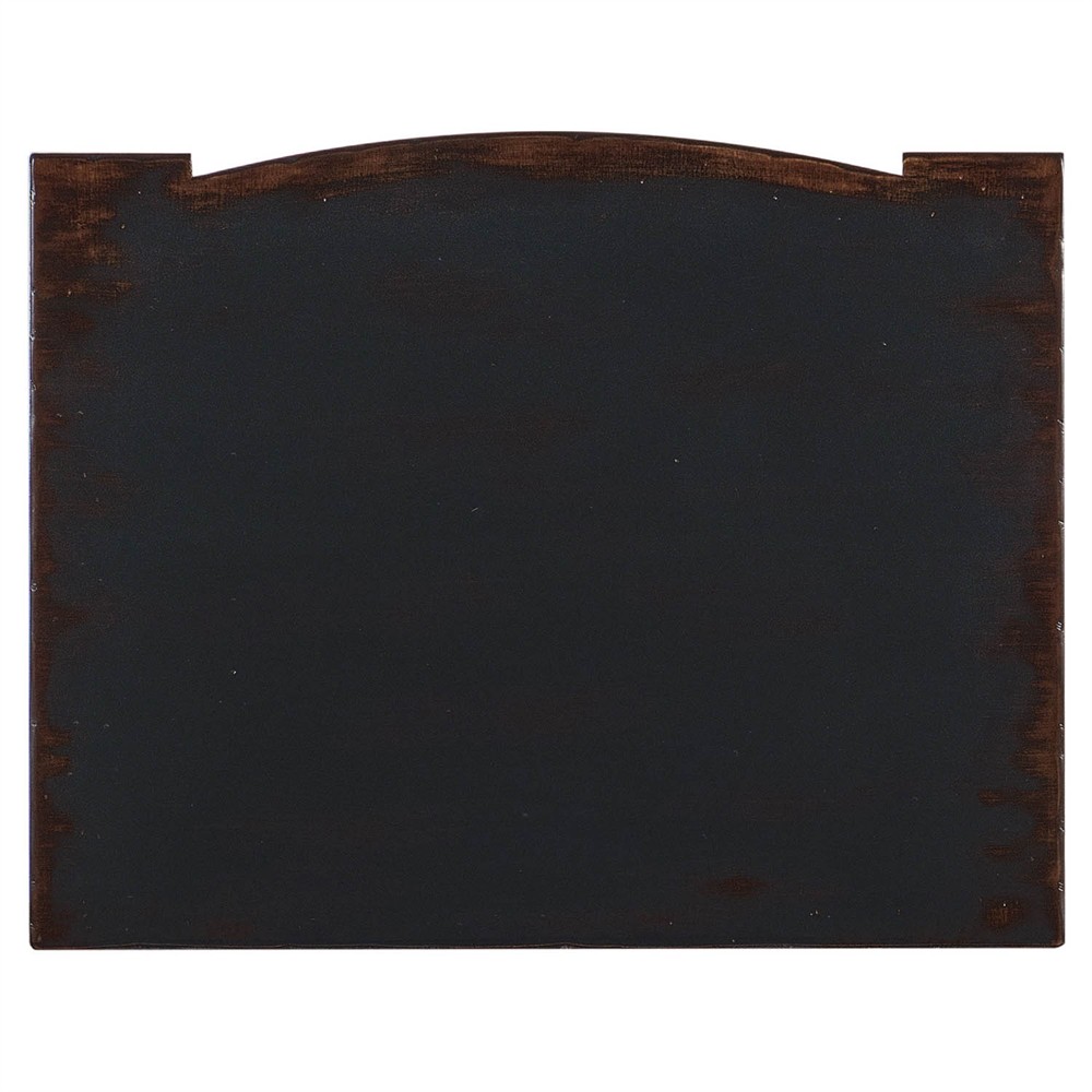 Stella Updated Traditional Aged Black Wood Nightstand|