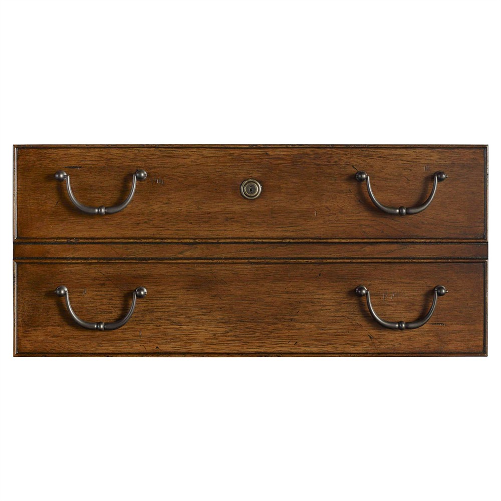 Alban Updated Traditional Dark Brown Pecan Wood Lateral File Office Cabinet|