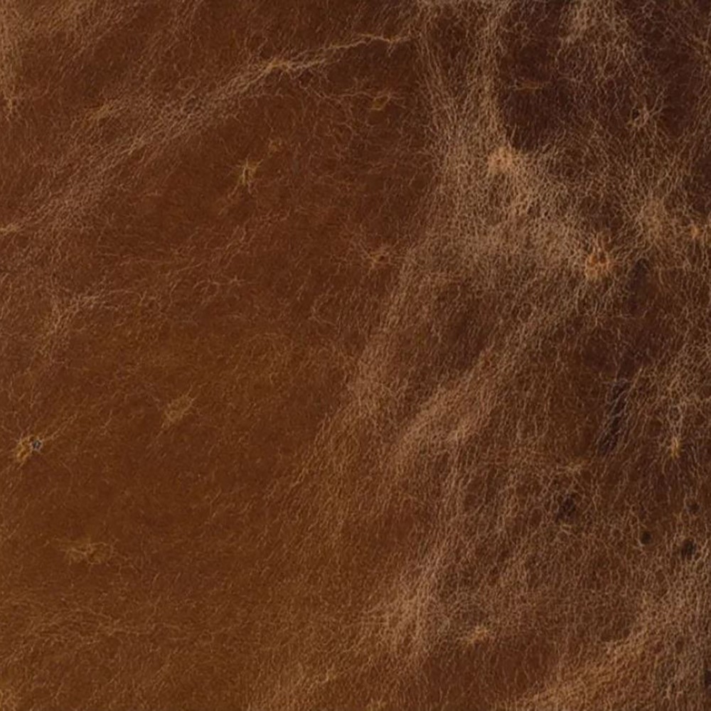 Clive Rustic Lodge Dark Brown Leather Swivel Tilt Office Chair|