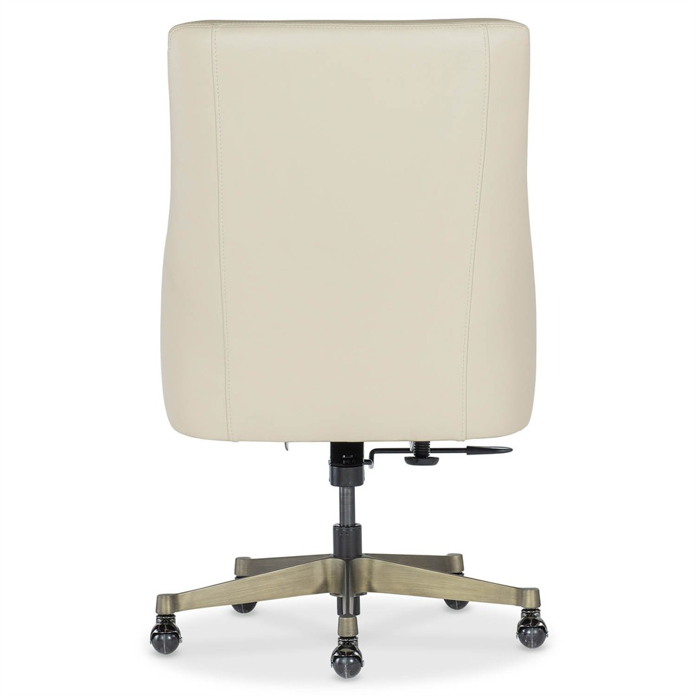 Pauline Modern Classic Cream Leather Swivel Executive Office Chair|