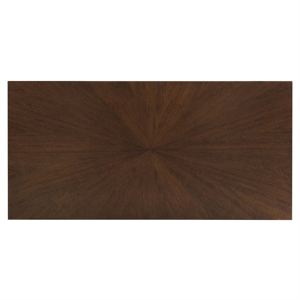 Alaine Modern Classic Dark Brown Walnut Wood Executive Desk|