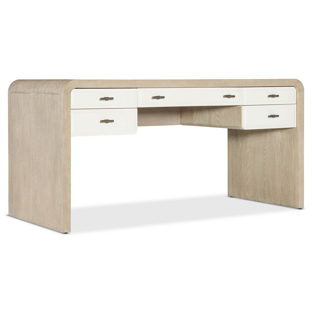 Soren Modern Classic Light Brown Elm Wood Writing Office Desk|