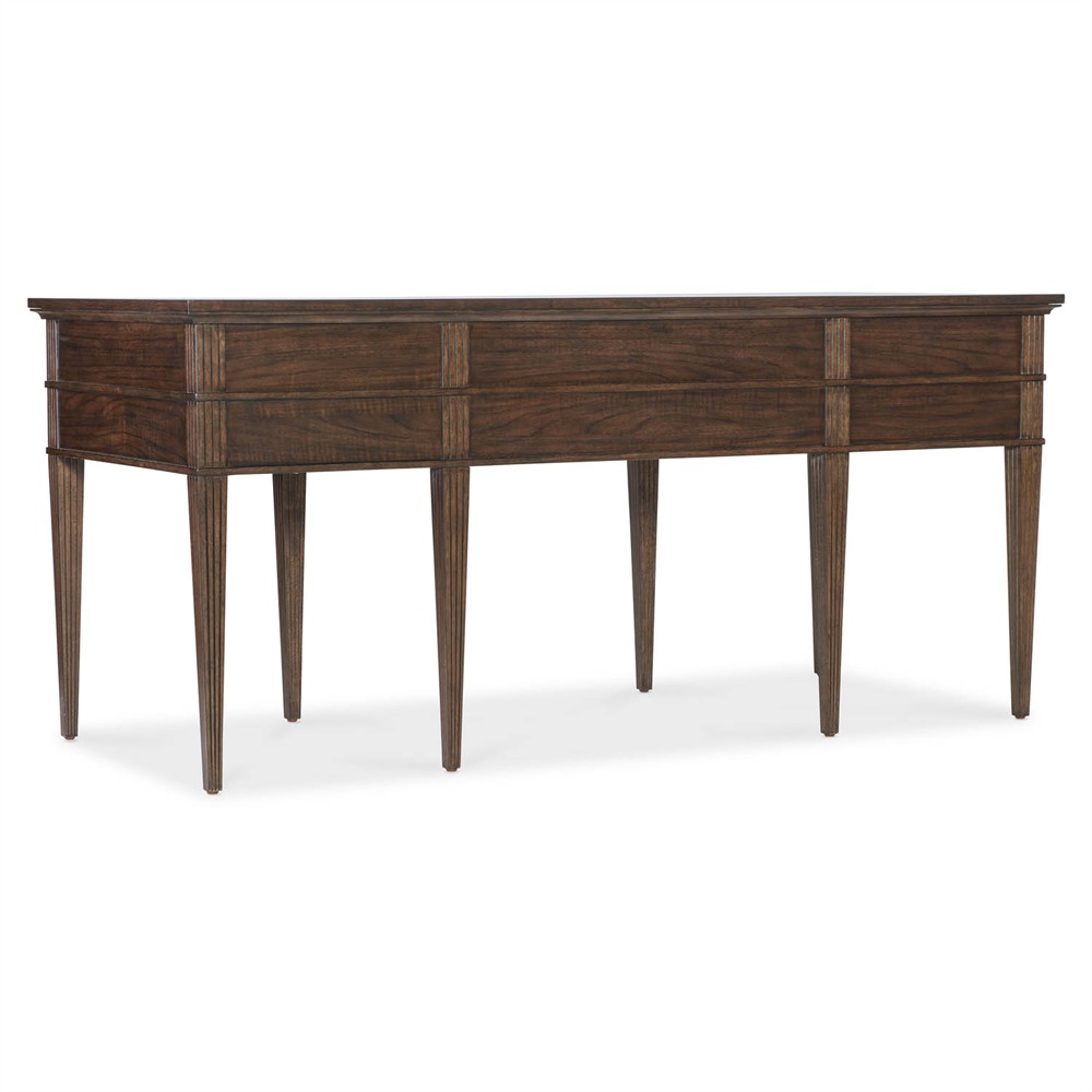 Emrys Updated Traditional Dark Brown Walnut Wood Writing Office Desk|