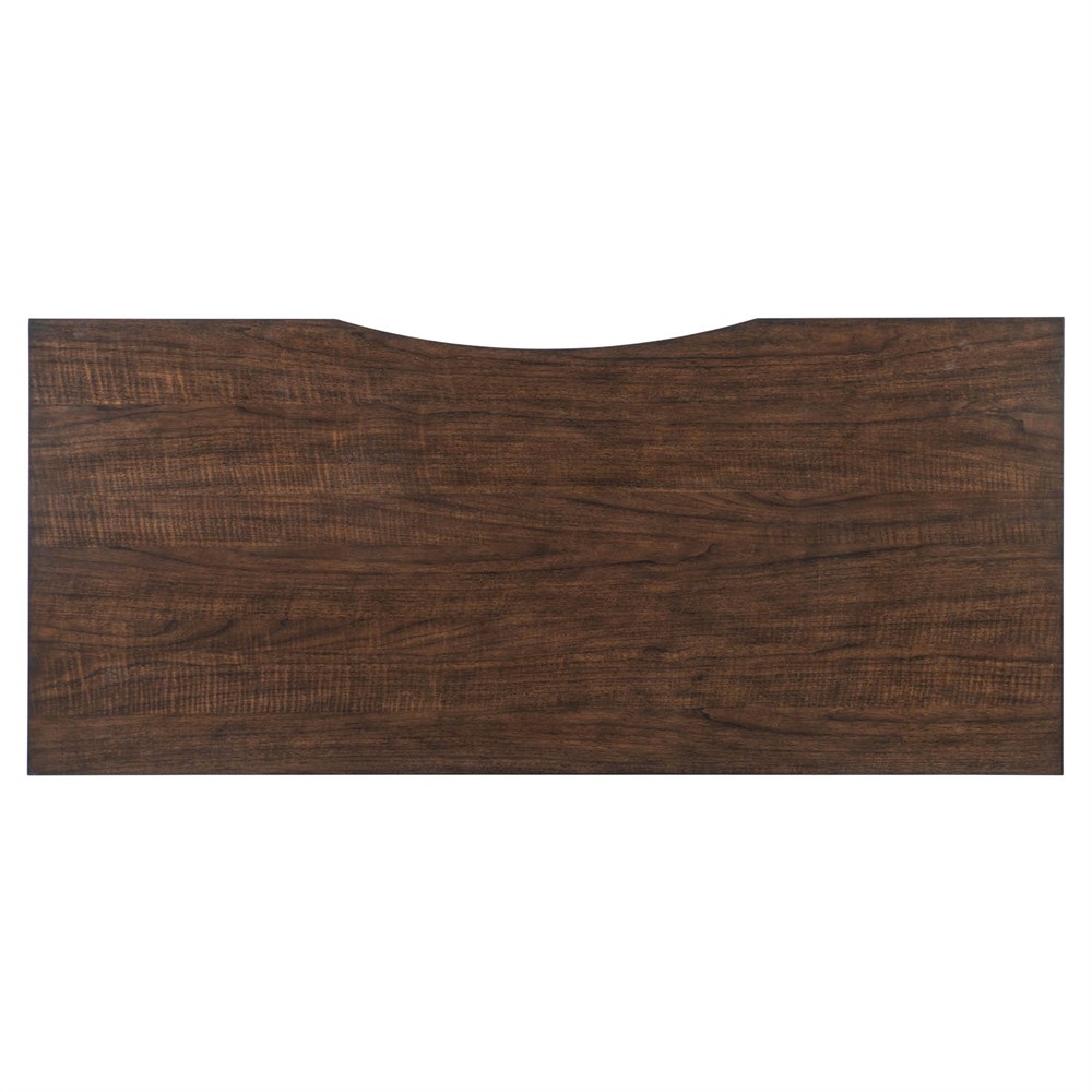 Emrys Updated Traditional Dark Brown Walnut Wood Writing Office Desk|