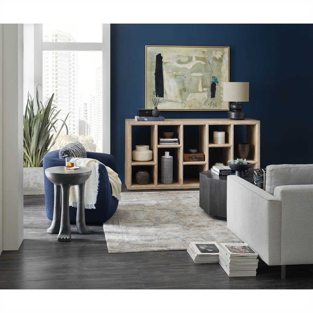 Tidus Modern Classic Black Wood Claw Foot Round Side Table|