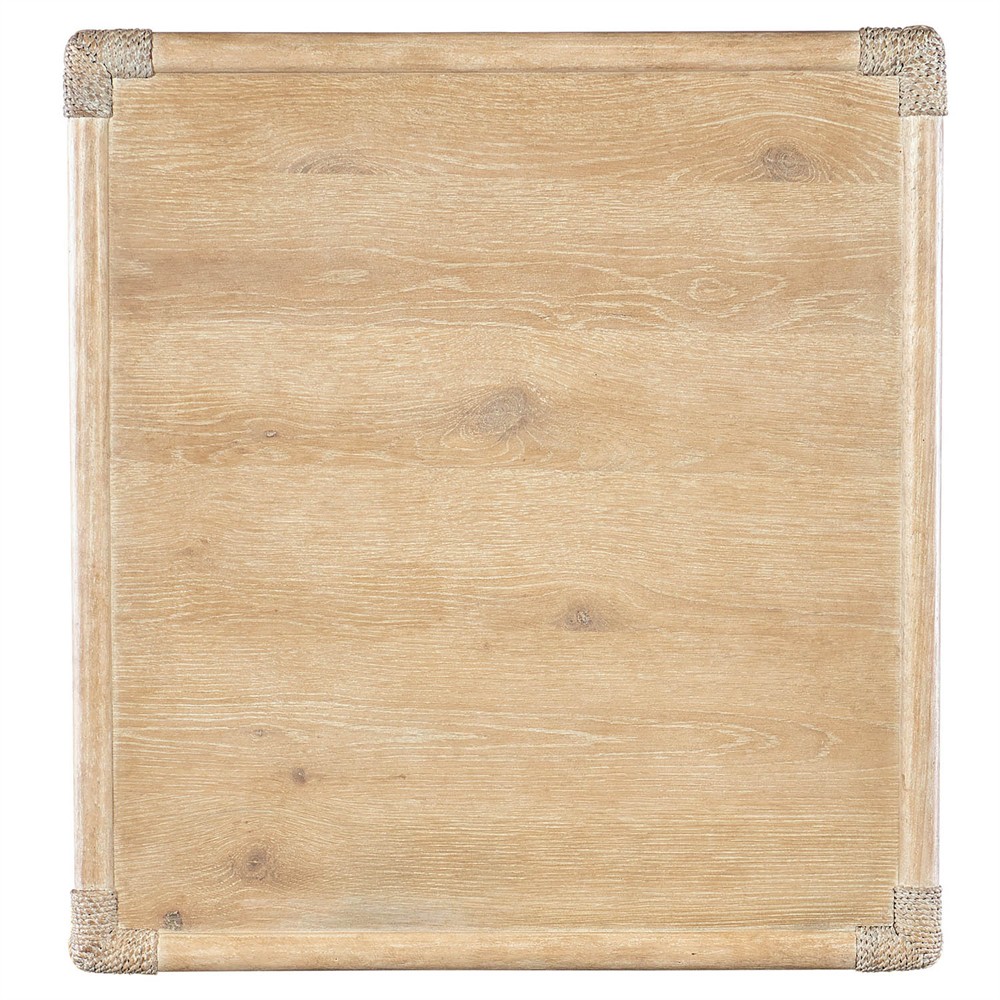 Nigel Coastal Beach Light Oak Rectangular End Table|