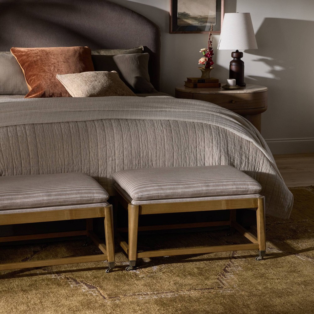 Eleanor Rodin Sand Stripe Accent Stool|