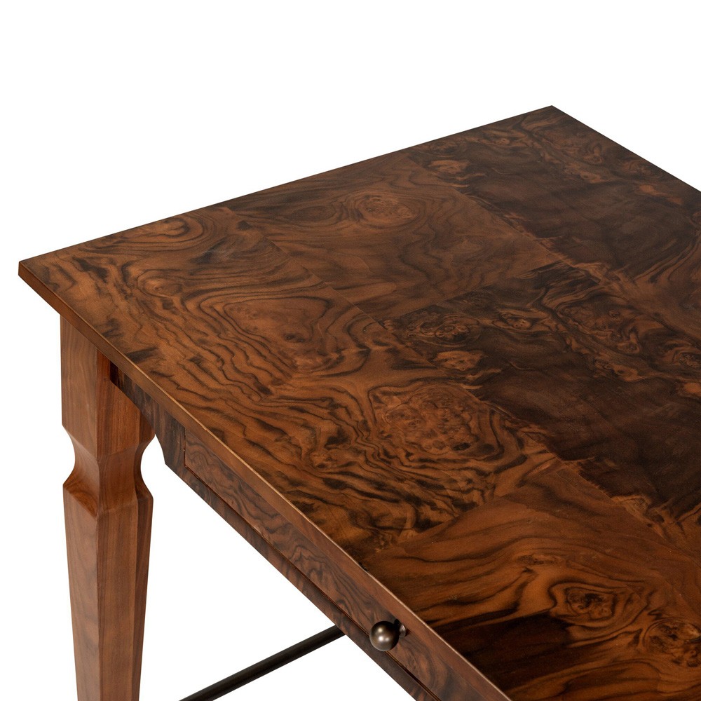 Galvin Brown Walnut Burl Desk|
