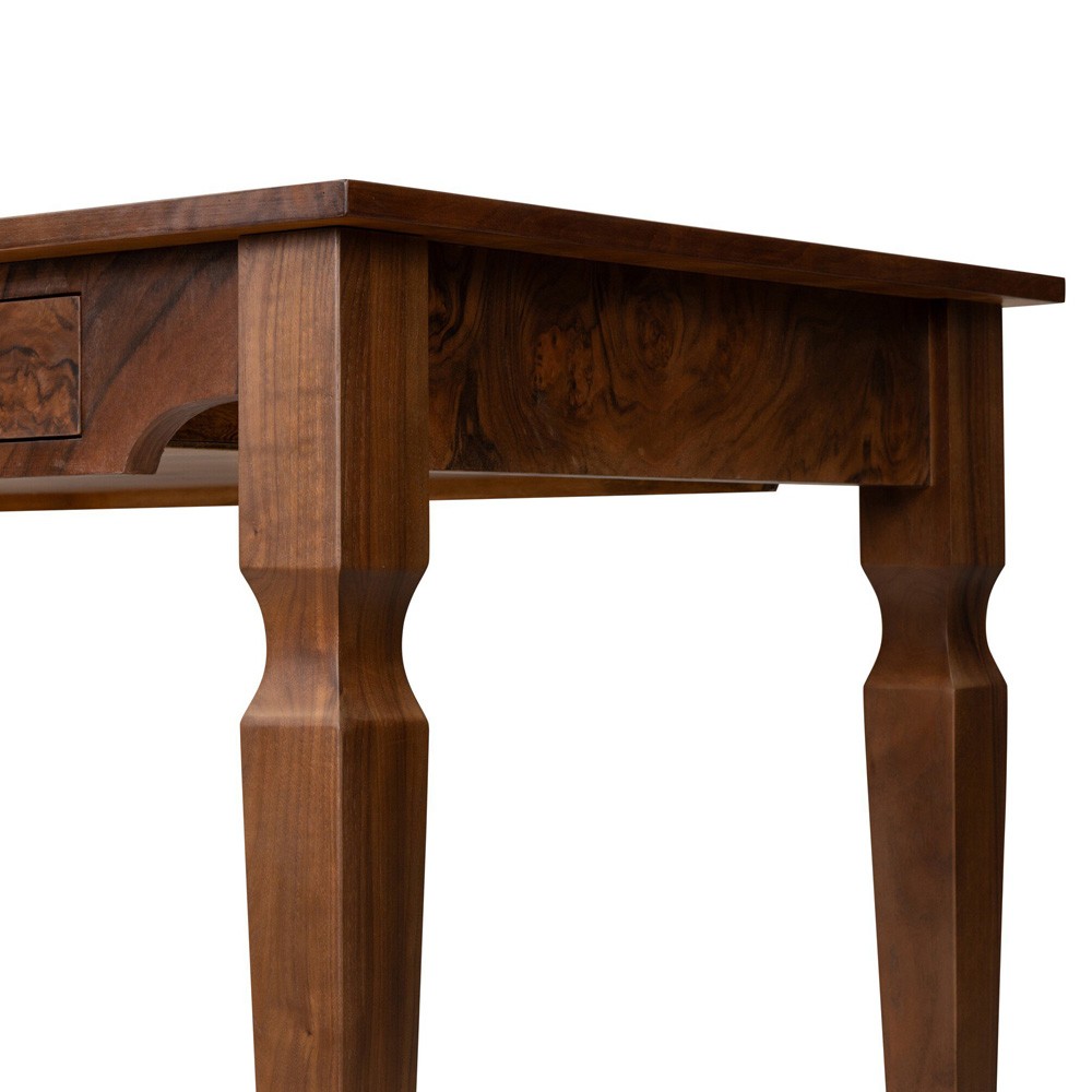 Galvin Brown Walnut Burl Desk|
