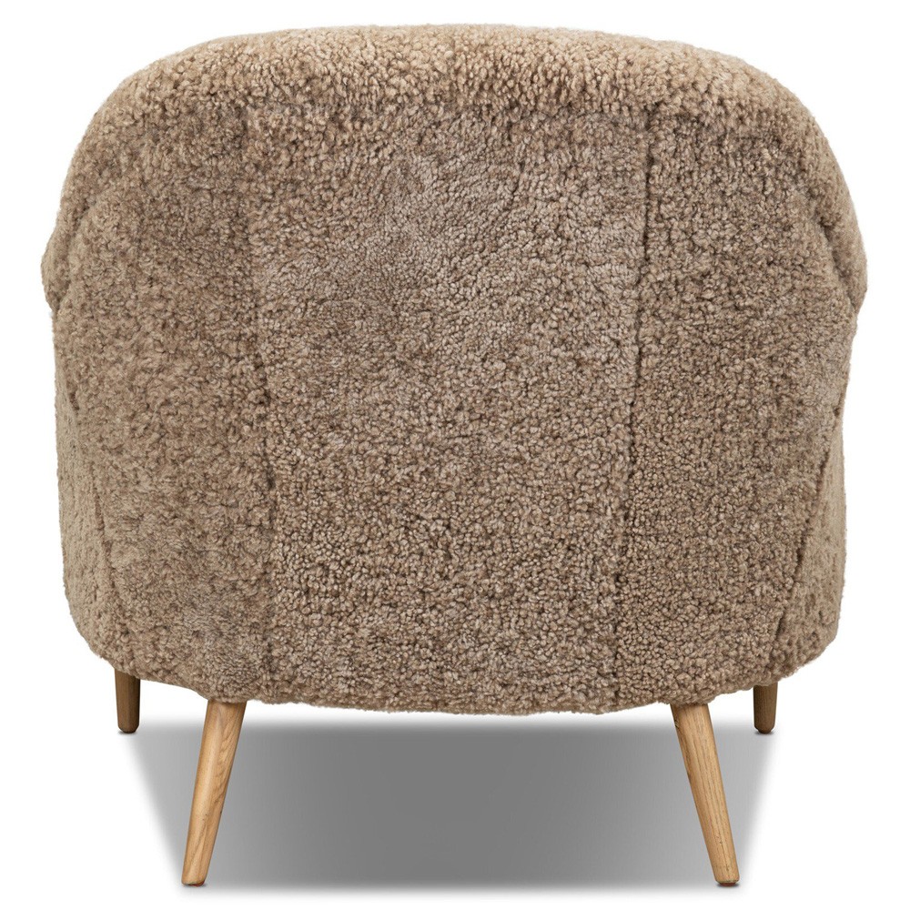Webber Taupe Shearling Arm Chair|