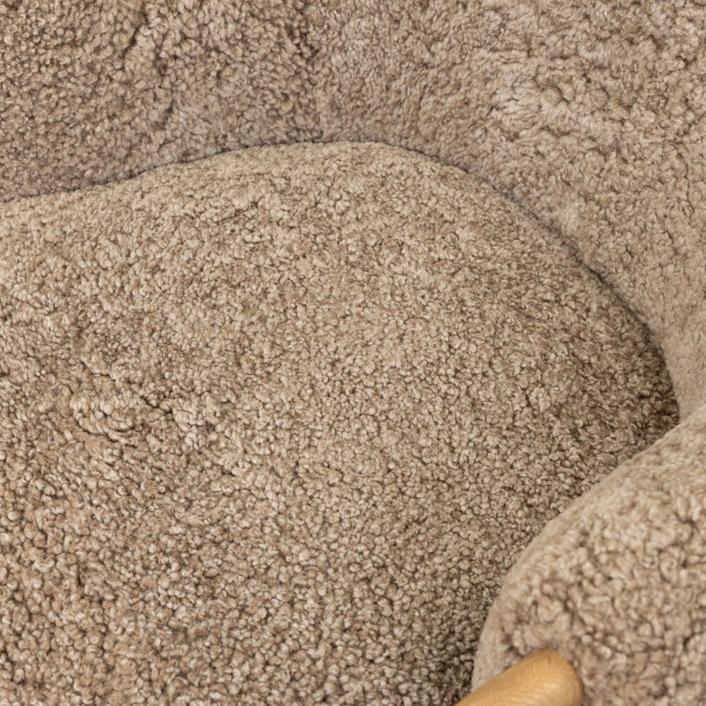 Webber Taupe Shearling Arm Chair|