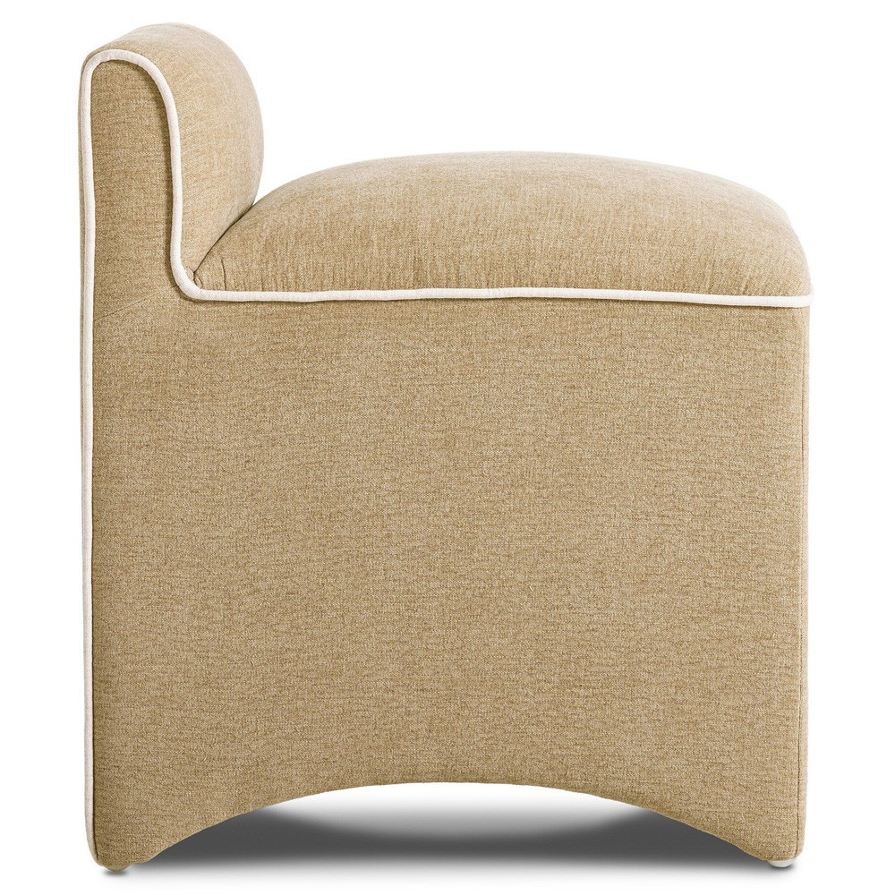 Allonia Modern Classic Beige Accent Stool|