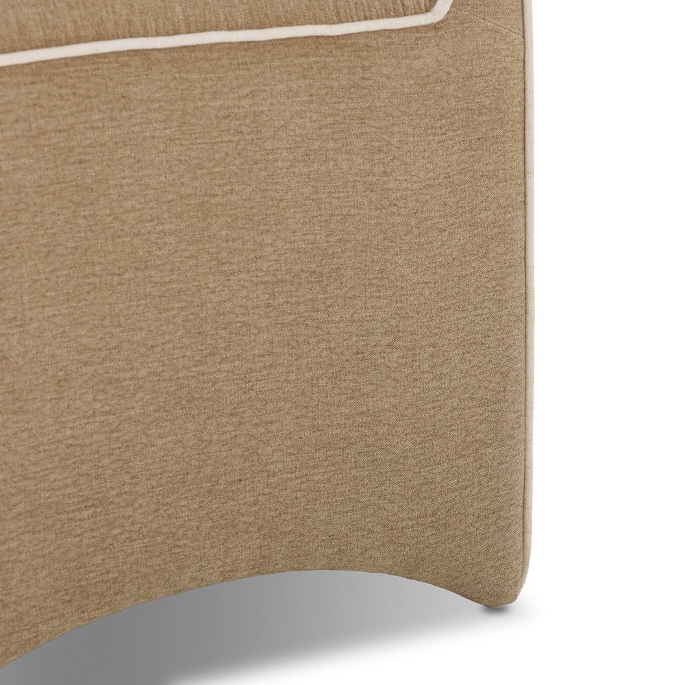 Allonia Modern Classic Beige Accent Stool|