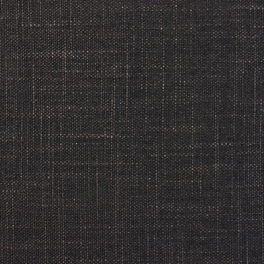 Bertie Rustic Lodge Black Painted Linen Brown Wood Round Storage End Table|