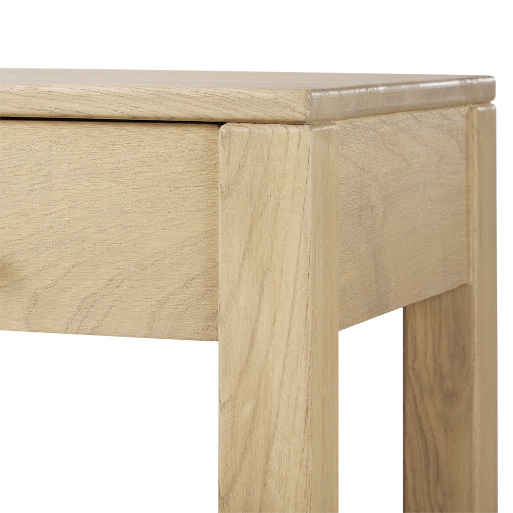 Blake Modern Classic Light Wash Wood Rectangular Console Table|