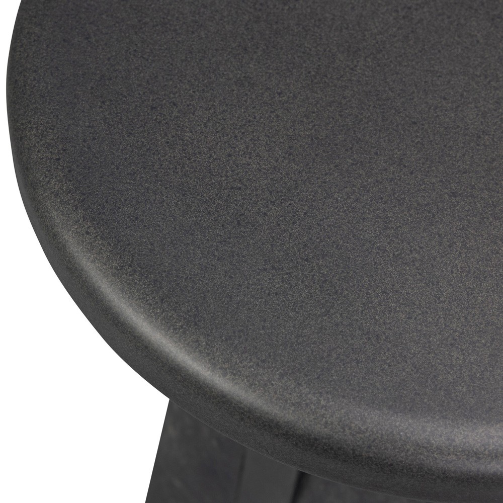 Daro Modern Classic Black Concrete Outdoor End Table|