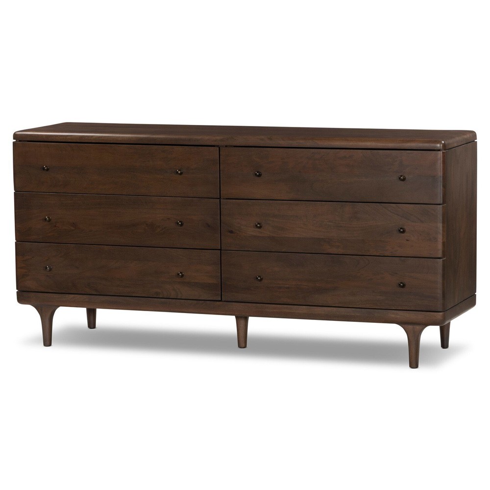 Eldrin Rustic Lodge Brown Mango Wood Double Dresser|