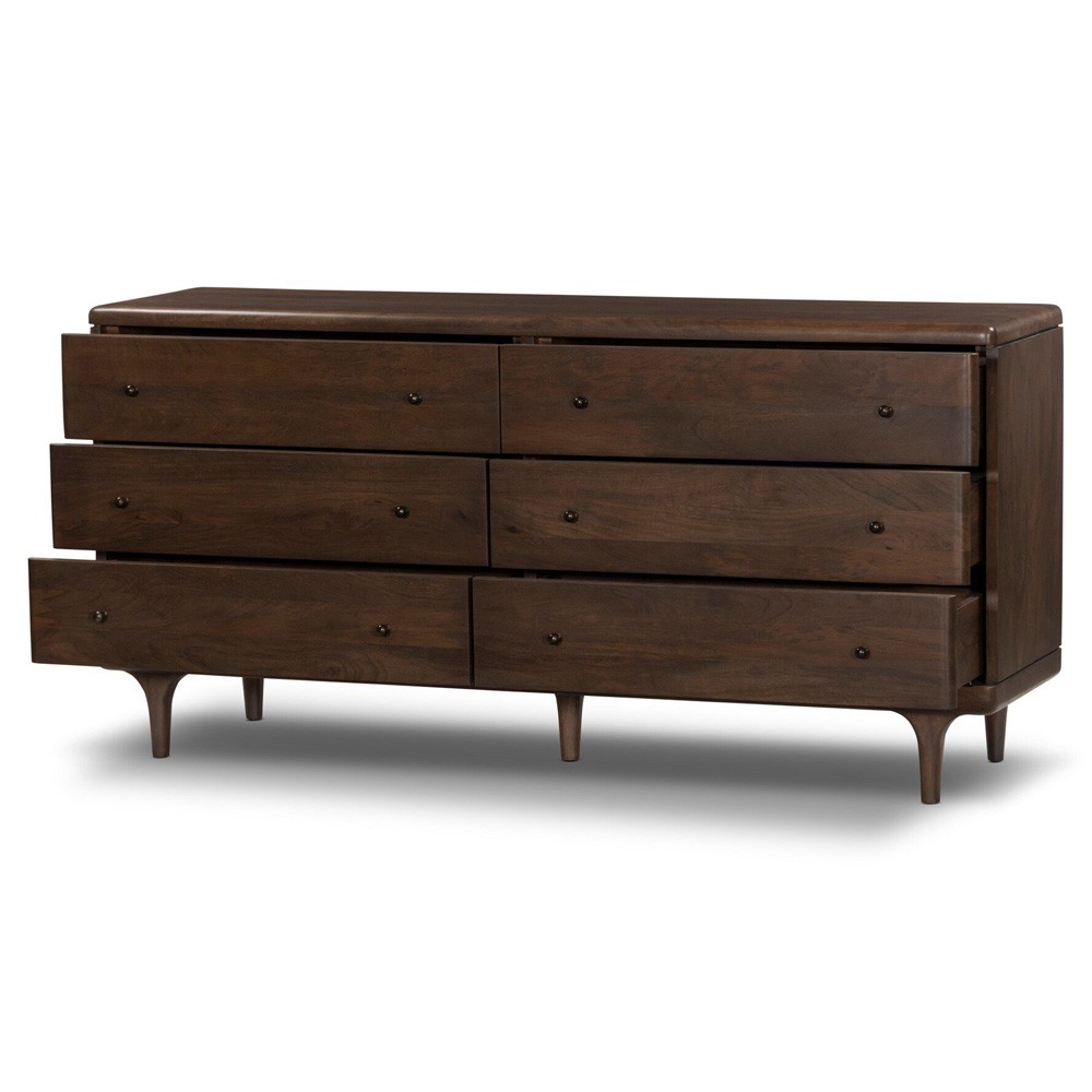 Eldrin Rustic Lodge Brown Mango Wood Double Dresser|
