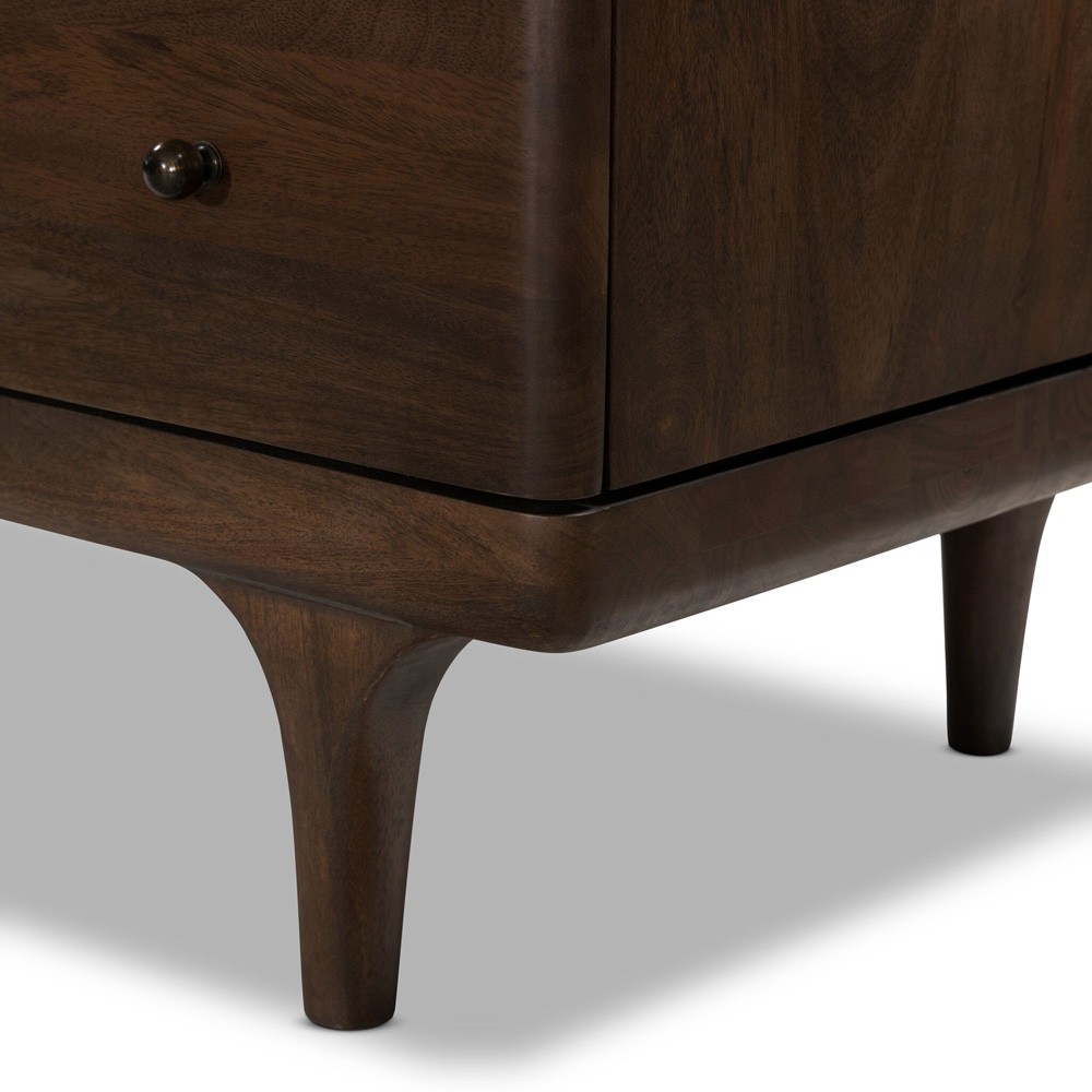 Eldrin Rustic Lodge Brown Mango Wood Double Dresser|