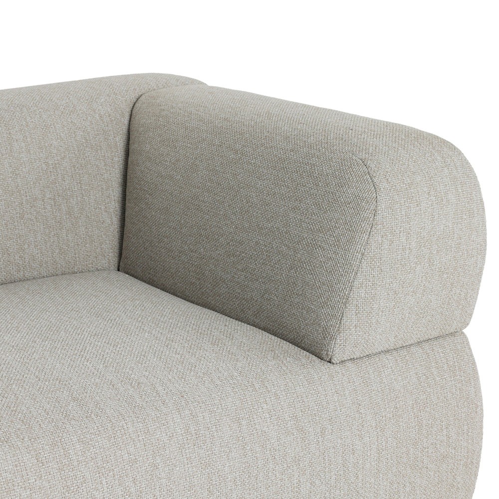 Evander Coastal Beach Grey Woven Outdoor Sofa - 96"|