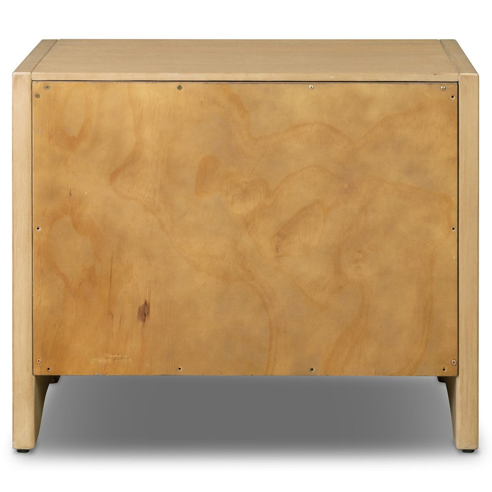 Hazel Modern Classic Light Wash Oak Reeded Nightstand|