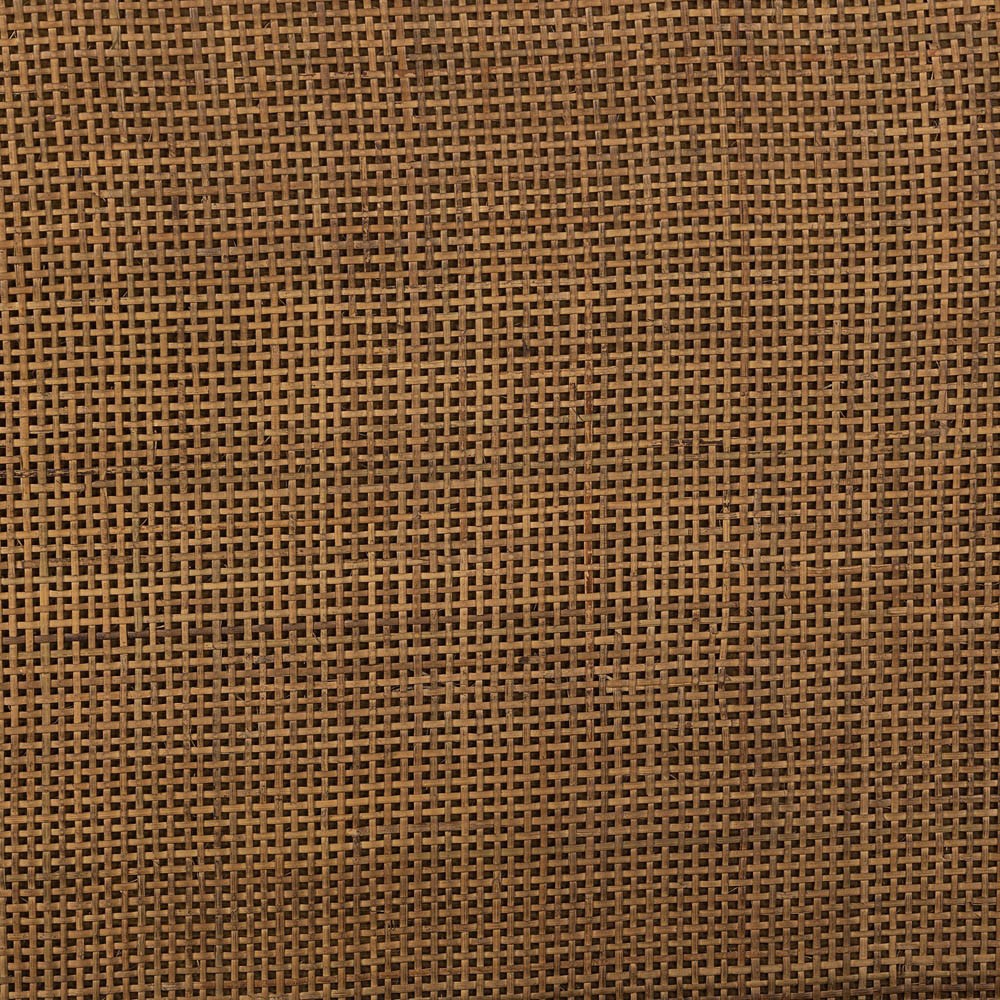 Janek Rustic Lodge Brown Leather Woven Cane Recliner|