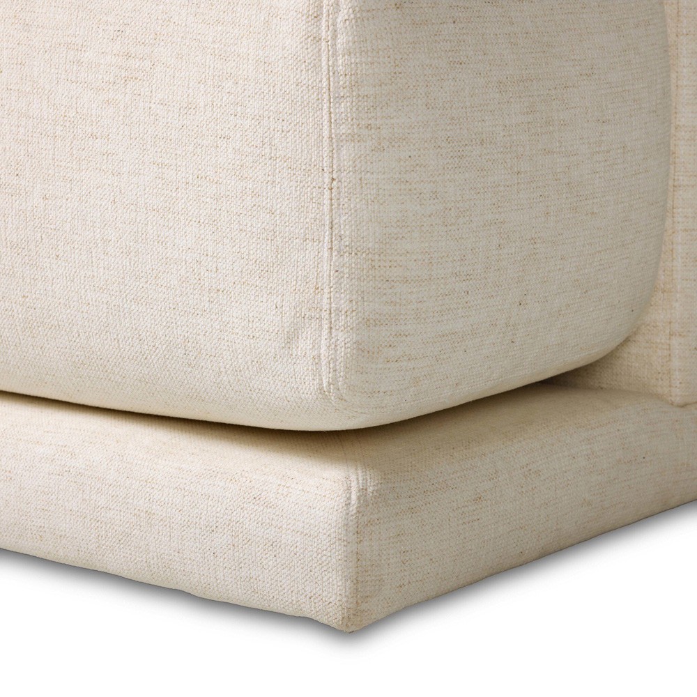 Jennings Modern Classic Cream Crypton Sofa - 85"|