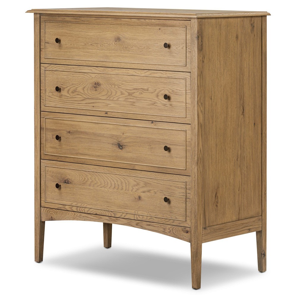 Adelaide Rustic Lodge Brown Aged Oak Tall Dresser|