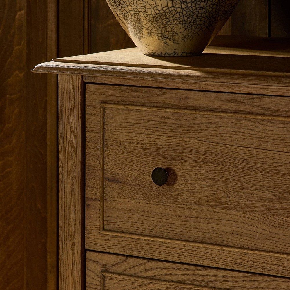 Adelaide Rustic Lodge Brown Aged Oak Tall Dresser|