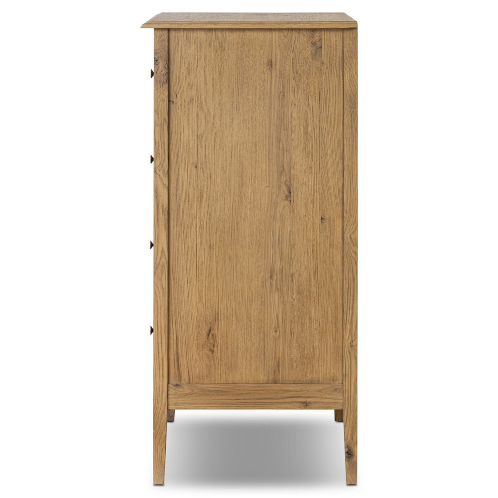 Adelaide Rustic Lodge Brown Aged Oak Tall Dresser|