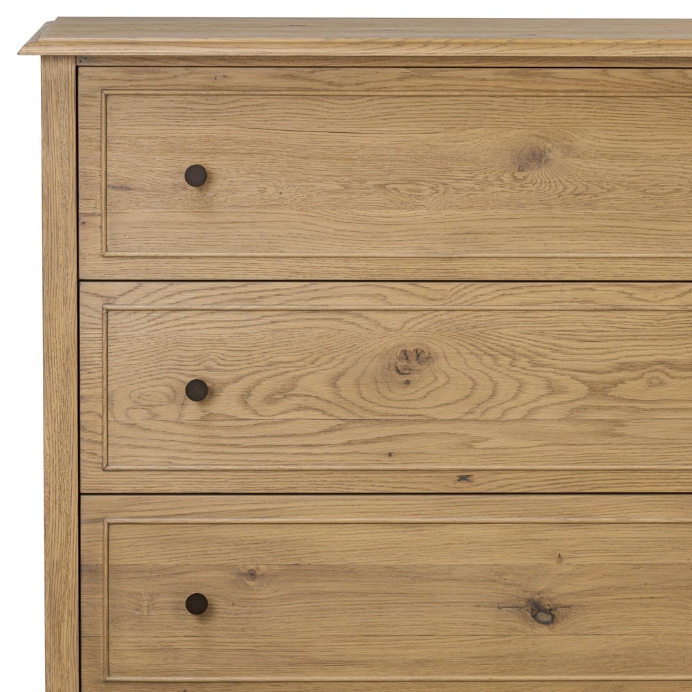 Adelaide Rustic Lodge Brown Aged Oak Tall Dresser|