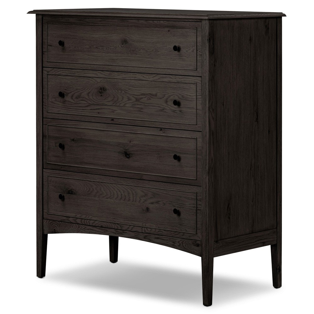 Adelaide Rustic Lodge Smoked Black Oak Tall Dresser|