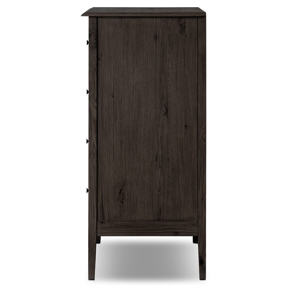Adelaide Rustic Lodge Smoked Black Oak Tall Dresser|