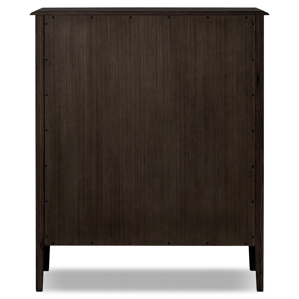 Adelaide Rustic Lodge Smoked Black Oak Tall Dresser|