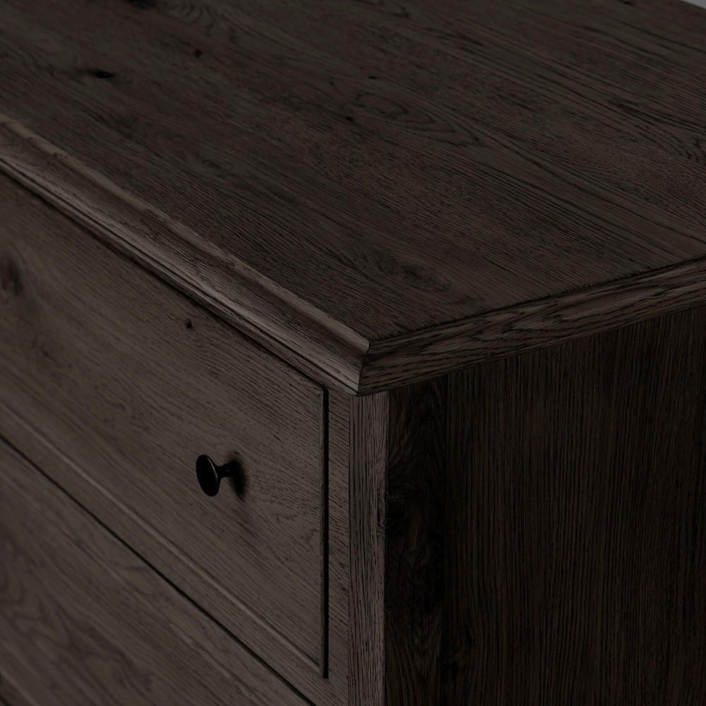 Adelaide Rustic Lodge Smoked Black Oak Tall Dresser|