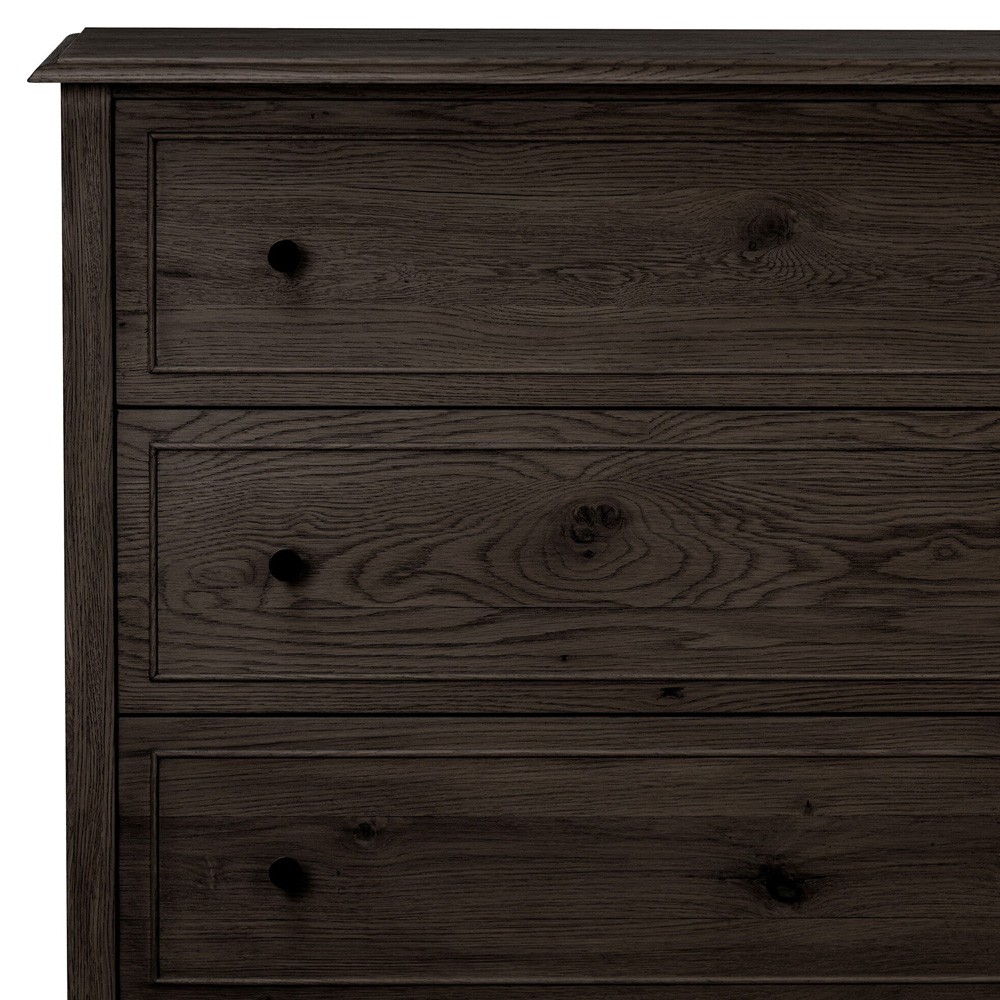 Adelaide Rustic Lodge Smoked Black Oak Tall Dresser|