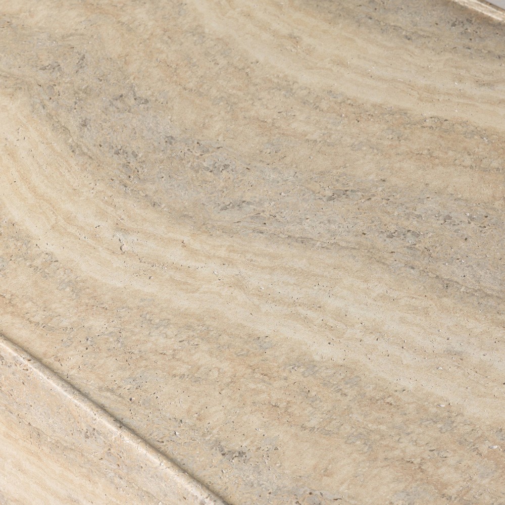 Manor Modern Classic Grey Concrete Rectangular Block Outdoor Coffee Table|