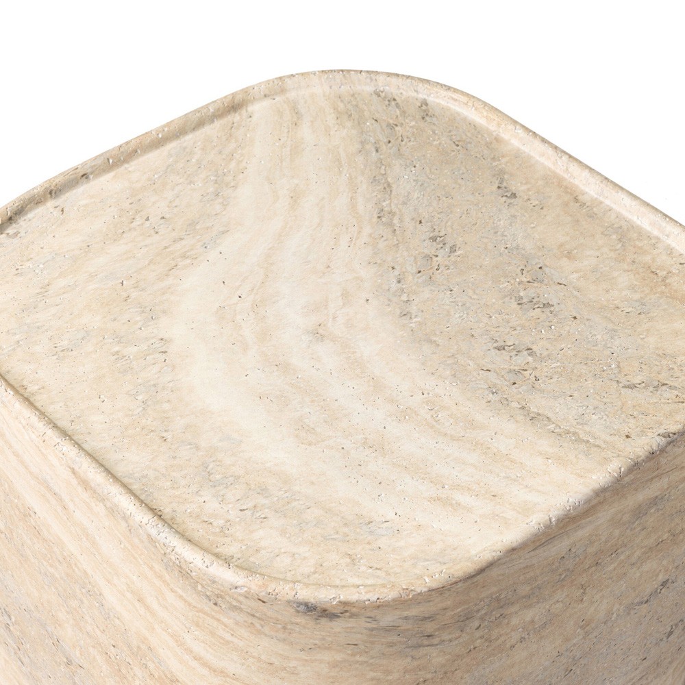 Manor Modern Classic Grey Concrete Block Outdoor End Table|