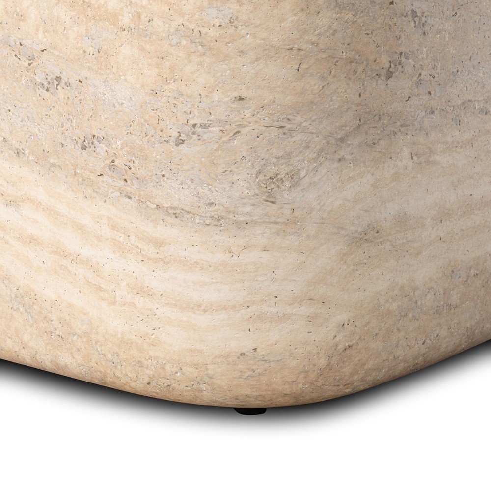 Manor Modern Classic Grey Concrete Block Outdoor End Table|