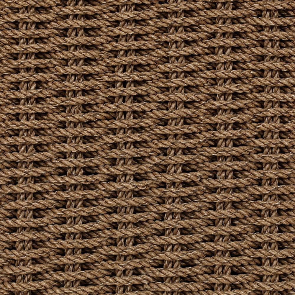 Marina Coastal Beach Cream Woven Outdoor Lounge Chair|